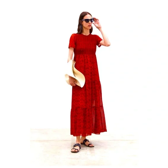 NWOT Zara Floral-Print Midi Dress, - Picture 1 of 7